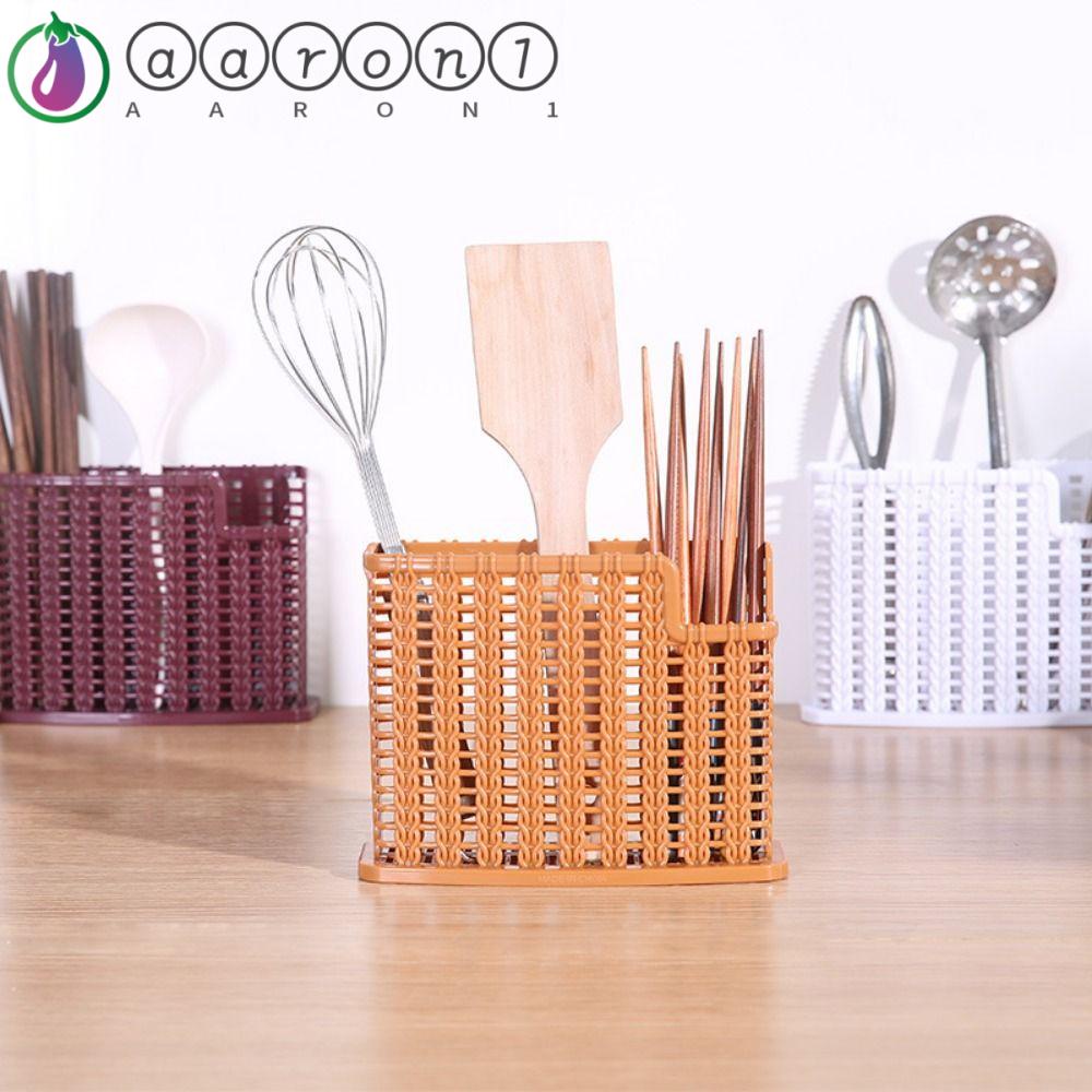 Aaron1 Giá Đỡ Phơi Khô Đũa Bằng Nhựa Giả Mây Rỗng Ba Lỗ Sức Chứa Lớn Thiết Thự