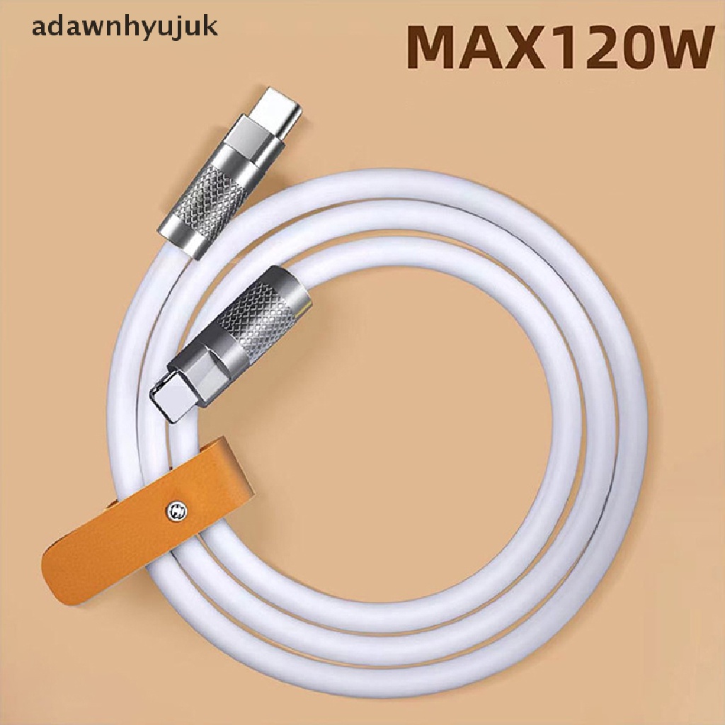 Dây Cáp Sạc Nhanh USB Loại C 120W Bằng Silicon Cho Xiaomi Huawei Samsung