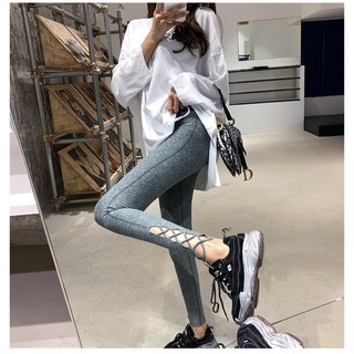 Quần legging lưng cao co giãn dành cho bà bầu mặc ngoài trời thời trang mùa xuân