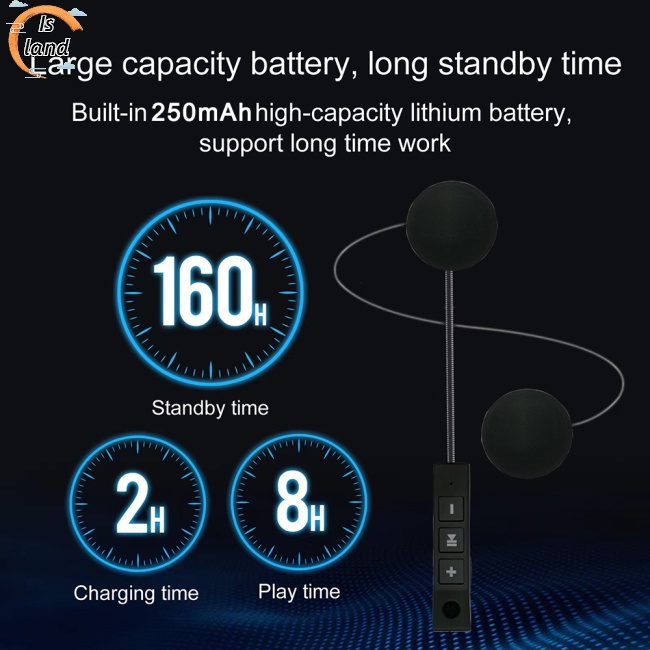 [IS] Tai Nghe Bluetooth Không Dây Gắn Mũ Bảo Hiểm Xe Máy Rảnh Tay Chống Nhiễm Trùng