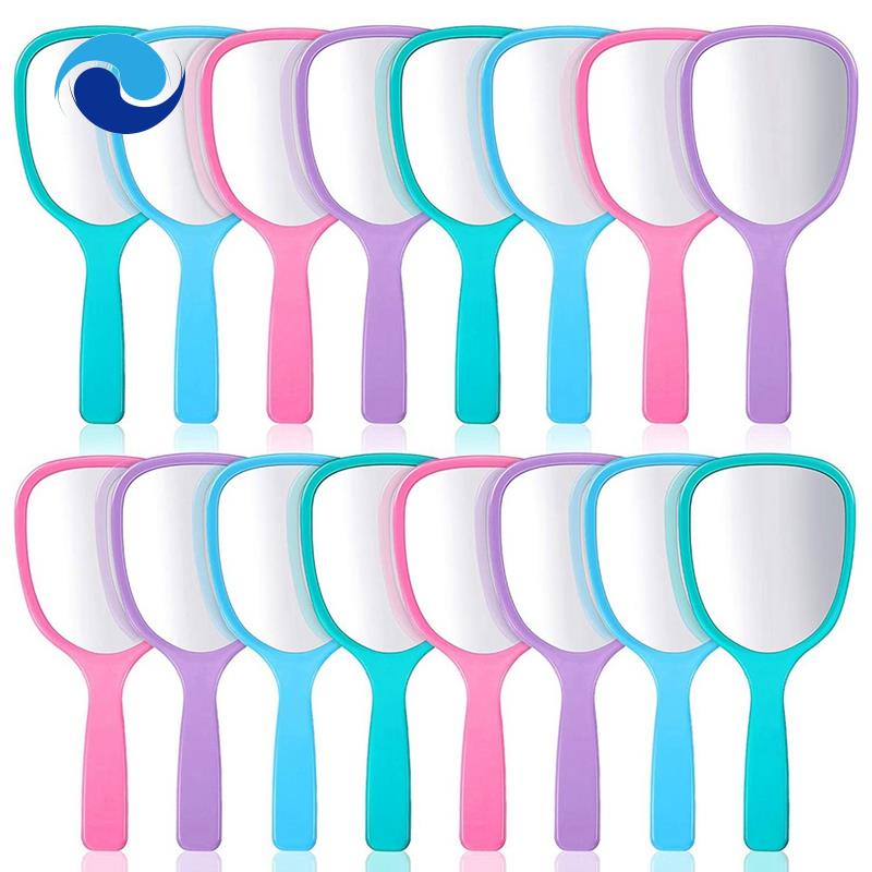 Gương Trang Điểm Cầm Tay 16 Món Có Tay Cầm Bằng Nhựa Tiện Lợi Dành Cho Đi Du Lịch