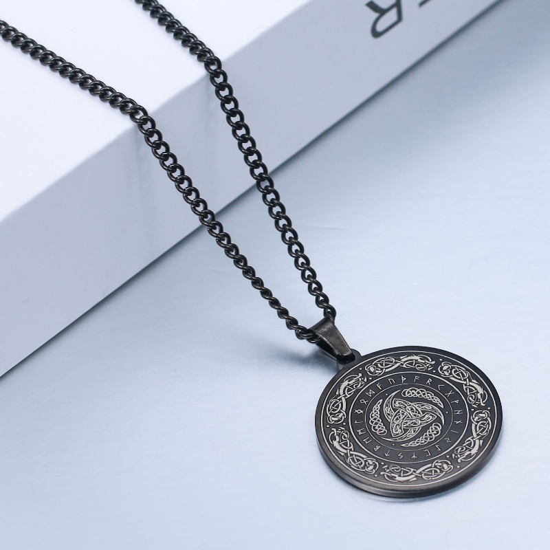 Z Vòng cổ Bằng Thép Titan Không Gỉ Mặt Thắt Nút Phong Cách Viking Ireland Thời Trang Dành Cho Nam