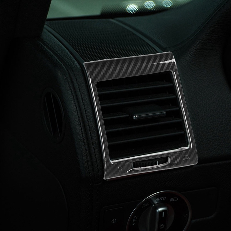 Set 2 Viền Bọc Máy Điều Hòa Xe Hơi Mercedes Benz G-Class W463 G500 2004-2018 Bằng Sợi Carbon