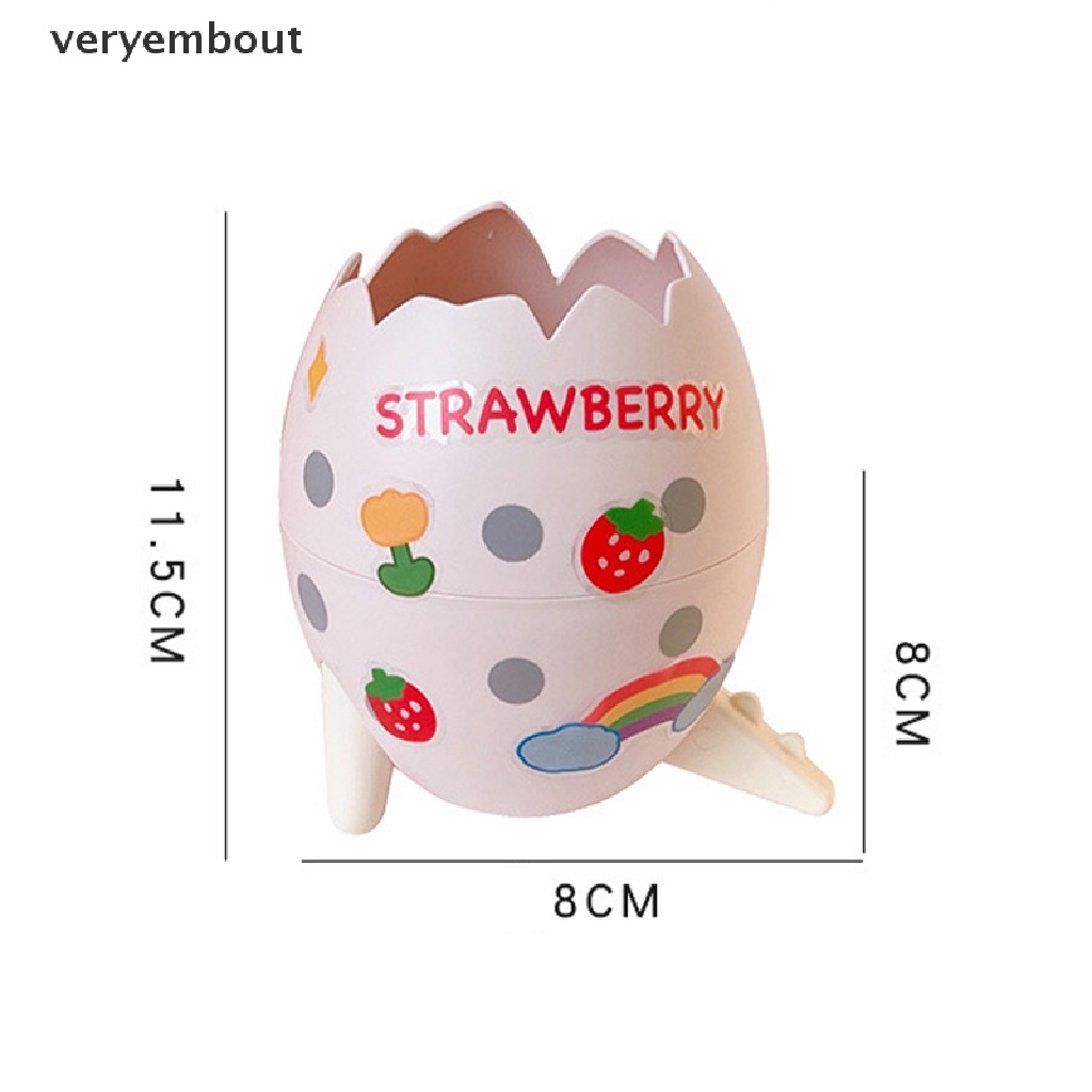 Giá Đỡ Bút / Cọ Trang Điểm Hình Trứng Khủng Long Dễ Thương Sáng Tạo