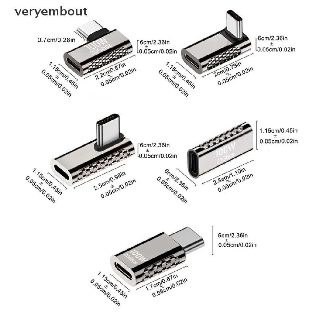 Đầu Chuyển Đổi USB Type C OTG 20Gbps 8K Bằng Hợp Kim Kẽm Tiện Dụng