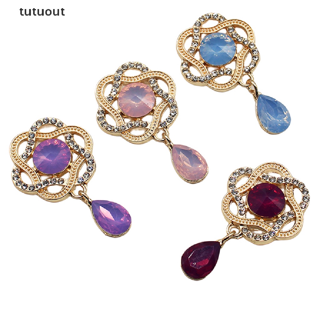 1 Trâm Cài Áo Hình Bông Hoa Bằng Acrylic Mạ Vàng DIY Dành Cho Nữ