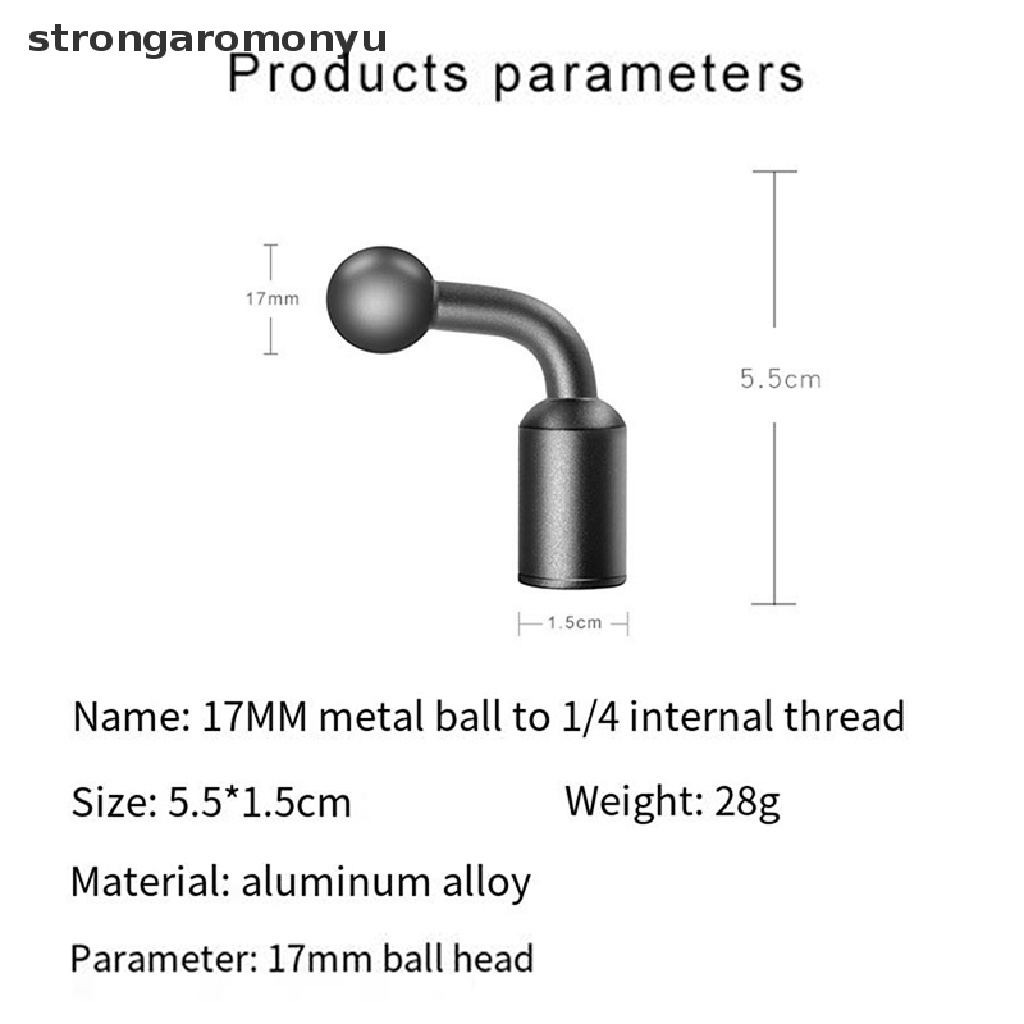 Bộ Chuyển Đổi Đầu Bi 17mm Sang Ốc Vít 1 / 4 &quot;Bằng Hợp Kim Nhôm Cho Giá Đỡ Ba Chân