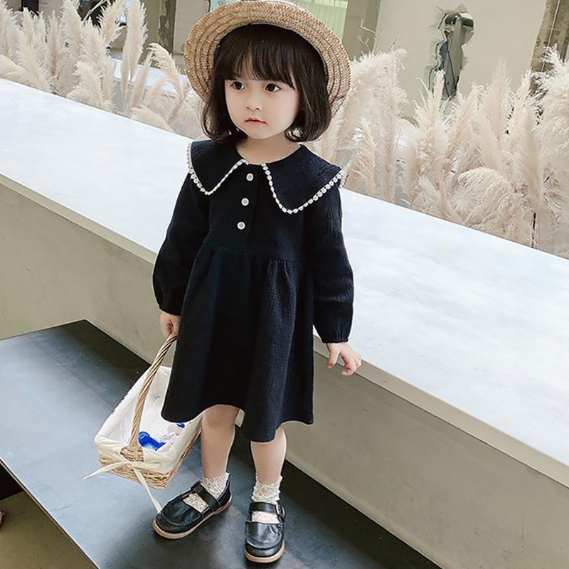 Đầm Công Chúa Tay Dài Kiểu Hàn Quốc Thời Trang Mùa Thu Cho Bé Gái