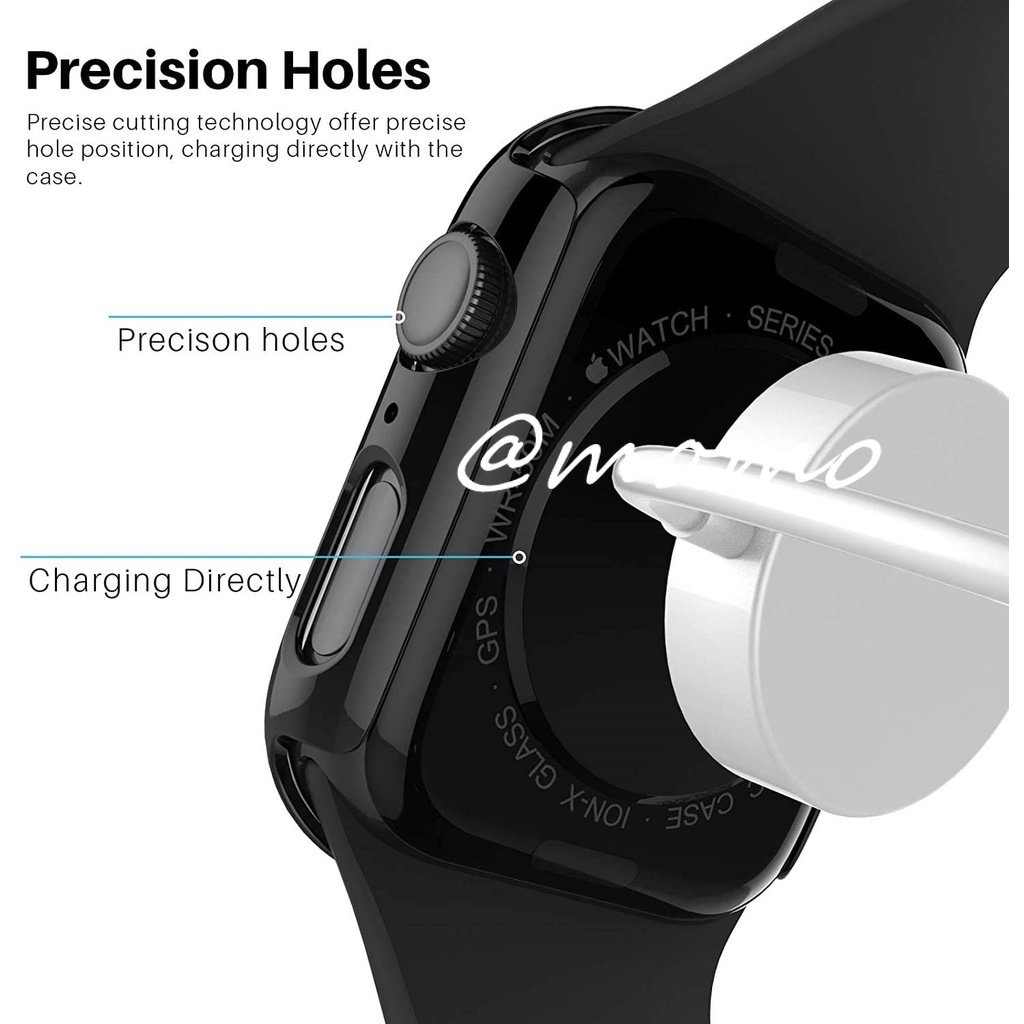 Kính Ốp Bảo Vệ Màn Hình Đồng Hồ Thông Minh Apple Watch Series 8 7 6 SE 5 4 3 45mm 41mm 44mm 40mm 42mm 38mm