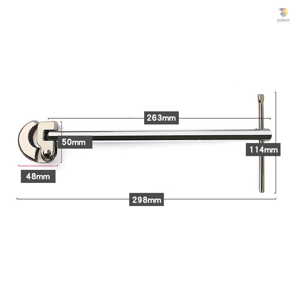 Dụng Cụ Tháo Lắp Ống Thoát Nước Bồn Rửa Chén Bằng Thép Carbon Đa Năng 180 Độ° Đầu Kẹp Có Thể Di Chuyển 8-28mm Tiện Dụng 8-28mm