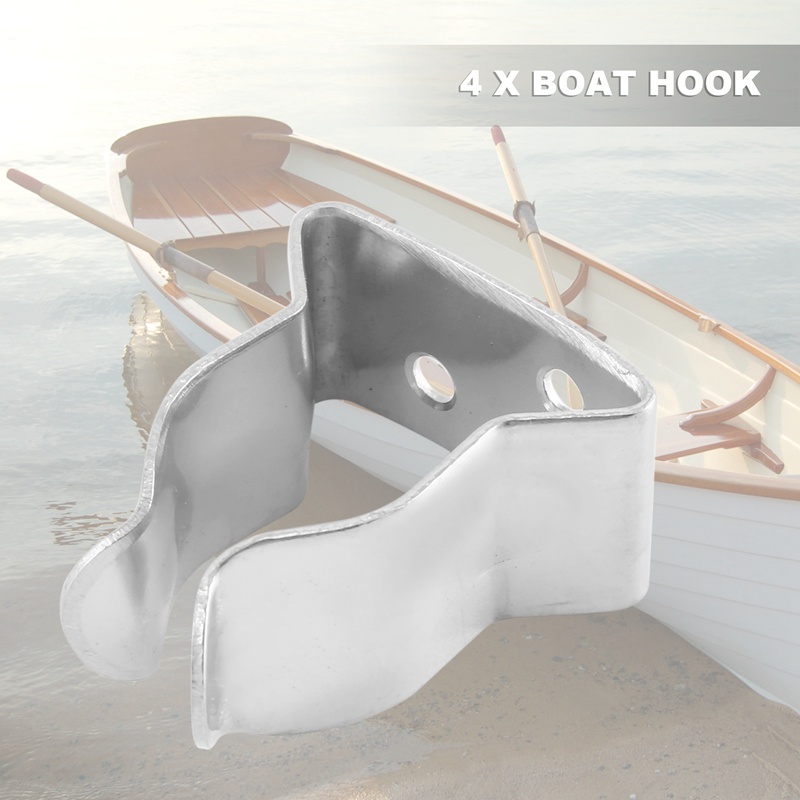 Set 4 Móc Kẹp Giữ Lò Xo Bằng Thép Không Gỉ Cho Tàu Thuyền