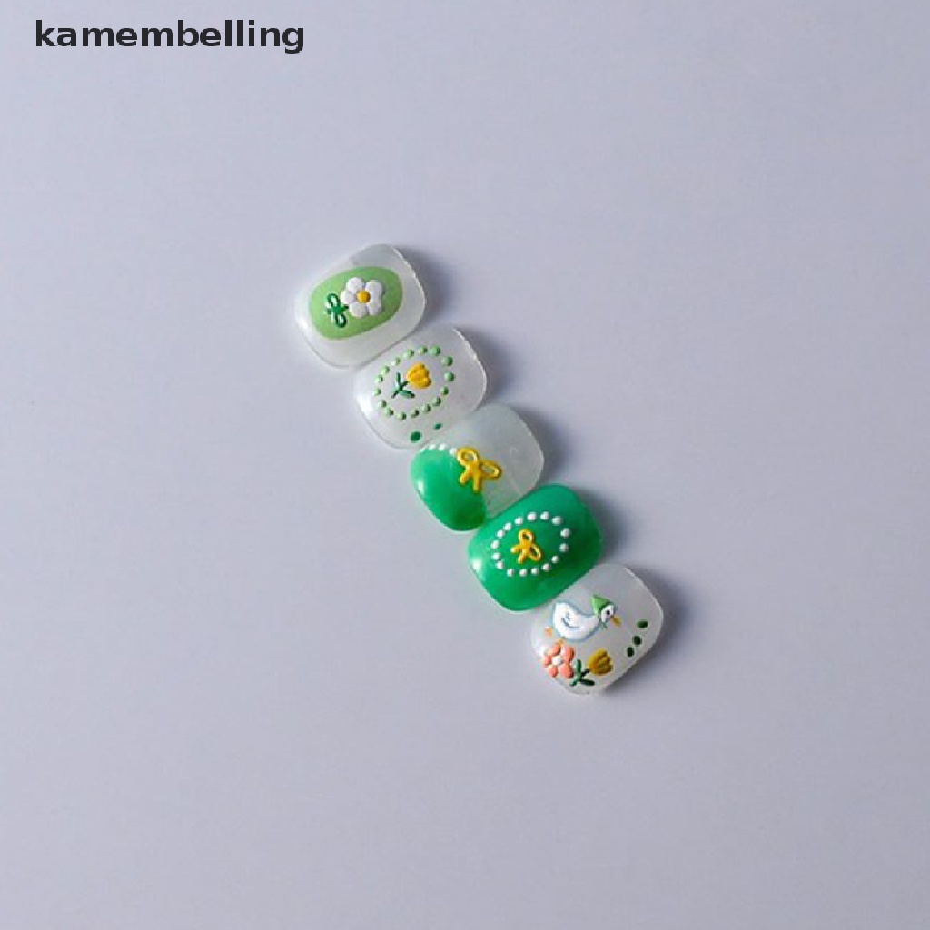 Nhãn Dán Trang Trí Móng Tay Tự Dính Họa Tiết Hoa 5D Xinh Xắn