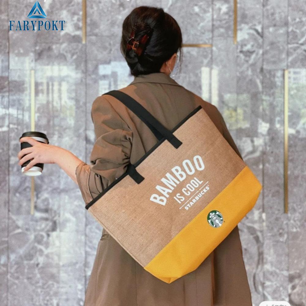 Túi Xách Tay In Hình Starbucks Độc Đáo