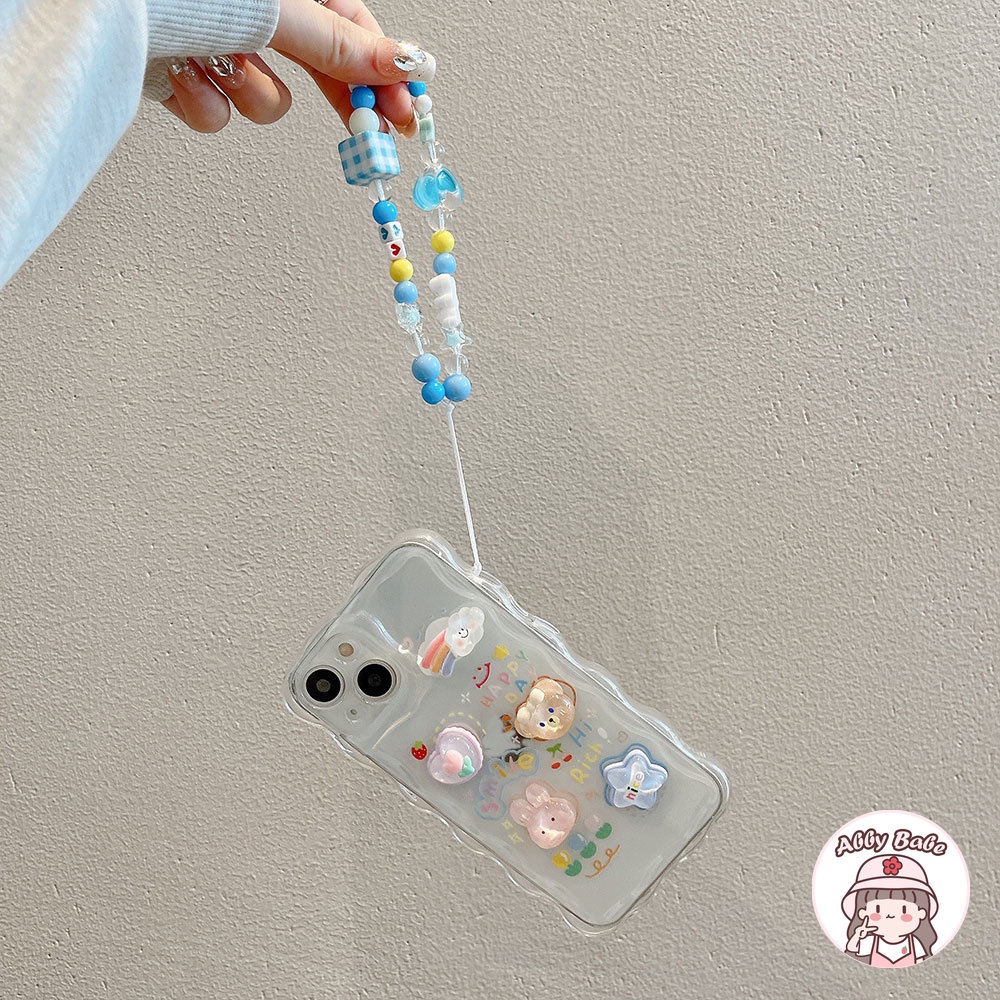 Ốp Điện Thoại TPU Mềm Trong Suốt Chống Mồ Hôi In Hình Gấu Thỏ Lấp Lánh Cho IPhone 14 Pro Max 13 12 11 Pro Max X XS Max