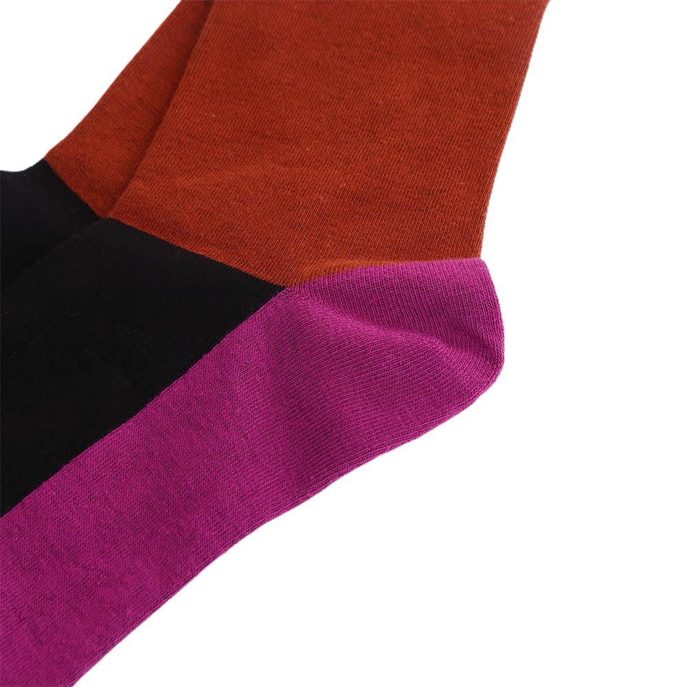 FALLFORBEAUTY Đôi Vớ Len Dày Thoải Mái Màu Sắc Tương Phản Thời Trang Cho Nữ