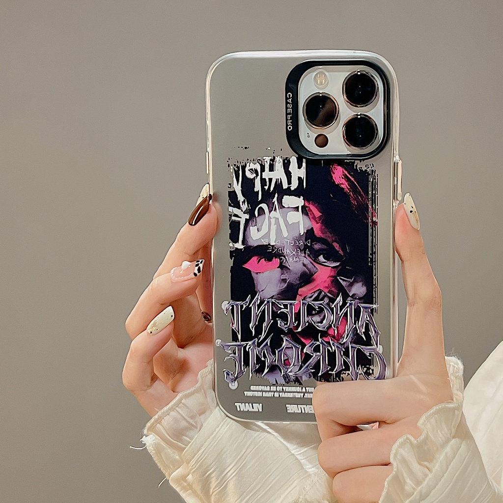 Ốp Điện Thoại TPU Mềm Họa Tiết Tranh Sơn Dầu graffiti Cho iphone 13 14 12 11 pro max