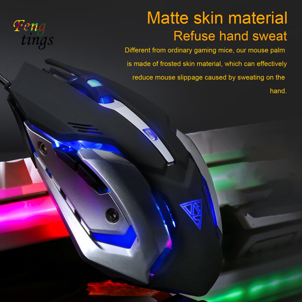 1 Bộ Bàn Phím V1 RGB 3200DPI Nhỏ Gọn Có Đèn Nền Cho PC