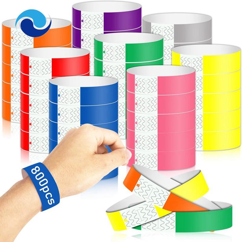 Set 800 Vòng Đeo Tay Tự Dính Gọn Nhẹ Chống Thấm Nước Màu Sắc Đa Dạng Cho Tiệc Tù
