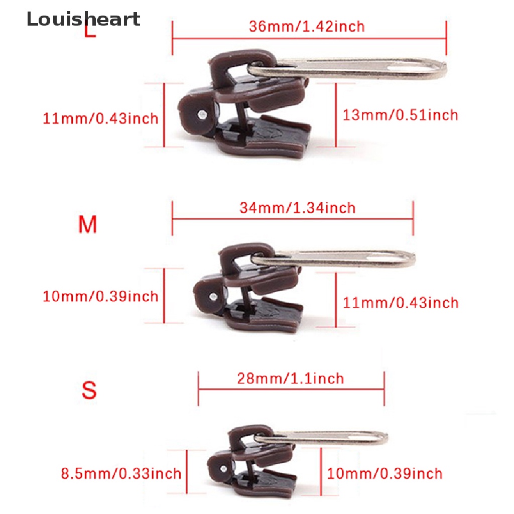 Bộ 12 Thanh Trượt Thay Thế Cho Dây Kéo Xe Hơi Có 3 Kích Cỡ Khác Nhau Louisheart TFG