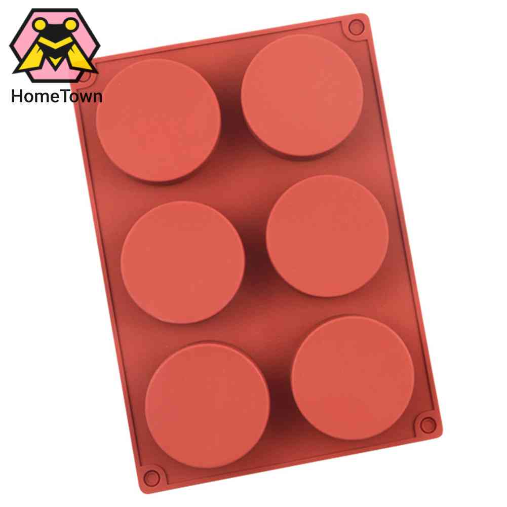 Khuôn Silicone Tròn 6 Ngăn Làm Bánh Mousse & Socola DIY