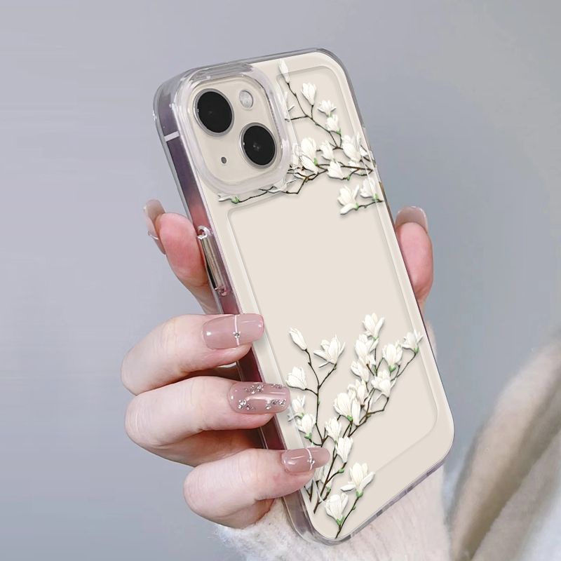 ✅Ốp Điện Thoại Trong Suốt Họa Tiết Hoa Anh Đào Xinh Xắn Cho iPhone14promax12 LTQ8 xs Apple Space 13 11