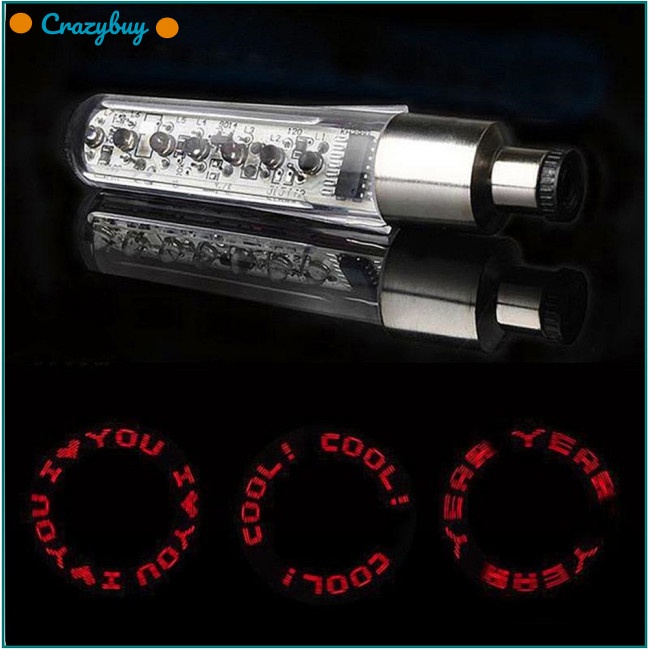 Cr Đèn Led 7 Bóng Cảm Ứng Hai Mặt Gắn Van Xe Đạp Leo Núi