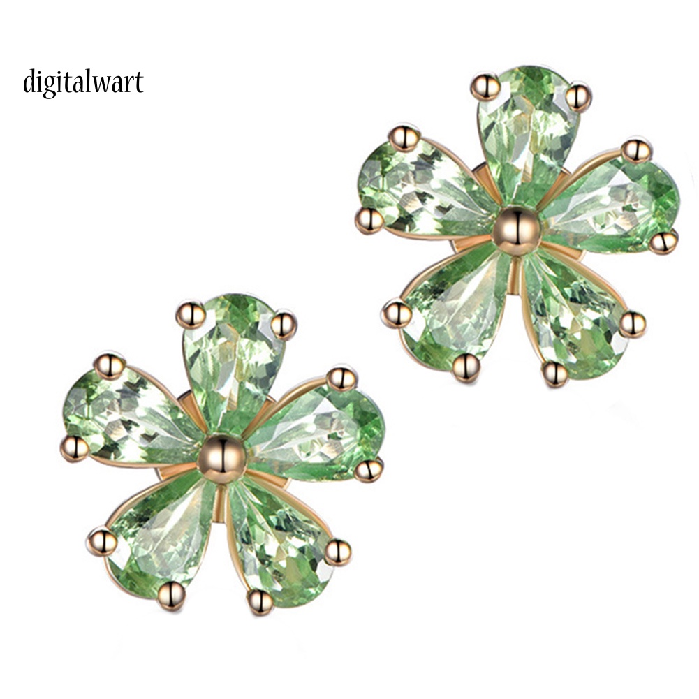 Kỹ Thuật Số| Khuyên Tai Nữ Trang Dáng Dài Đính Đá Pha Lê Hình Giọt Nước