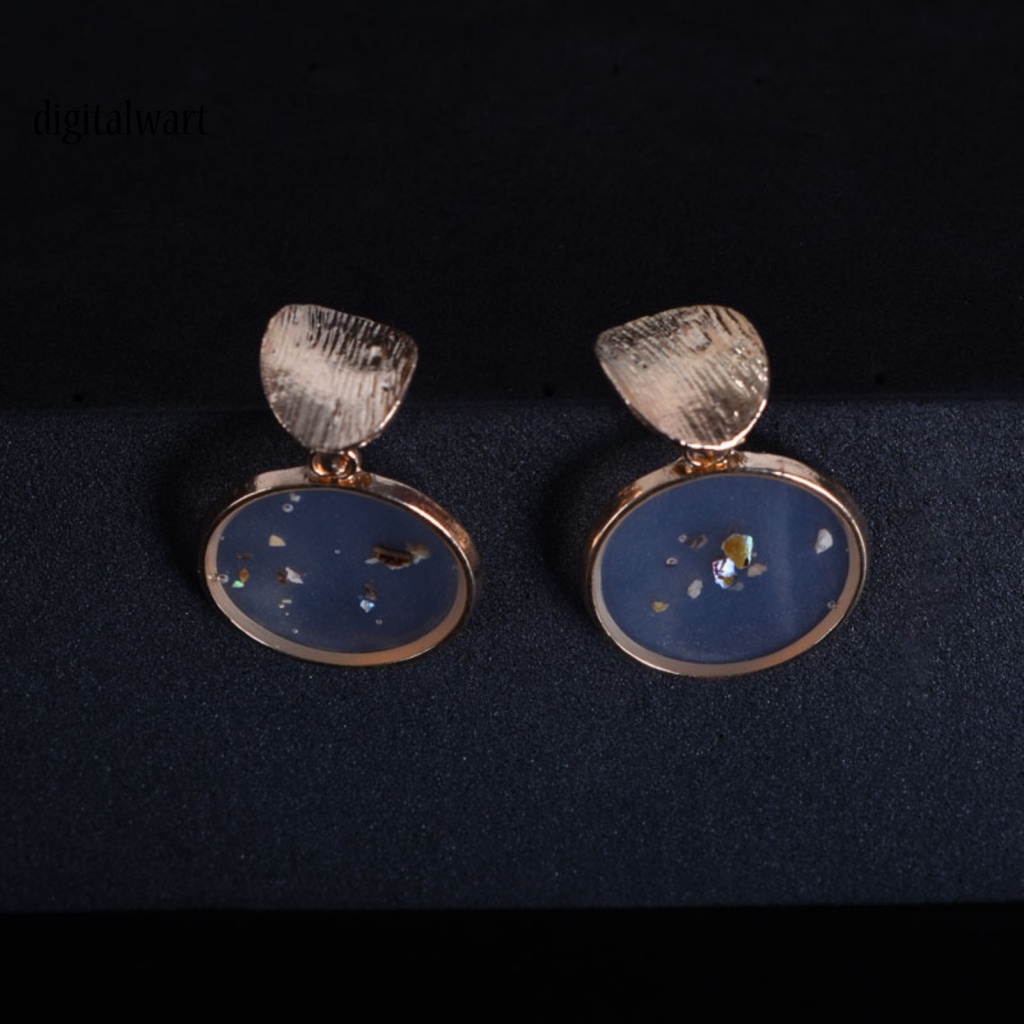 Kỹ Thuật Số| 2 Bông Tai Vỏ Sò Hình Vuông Bằng Hợp Kim Phong Cách Retro Dành Cho Nữ