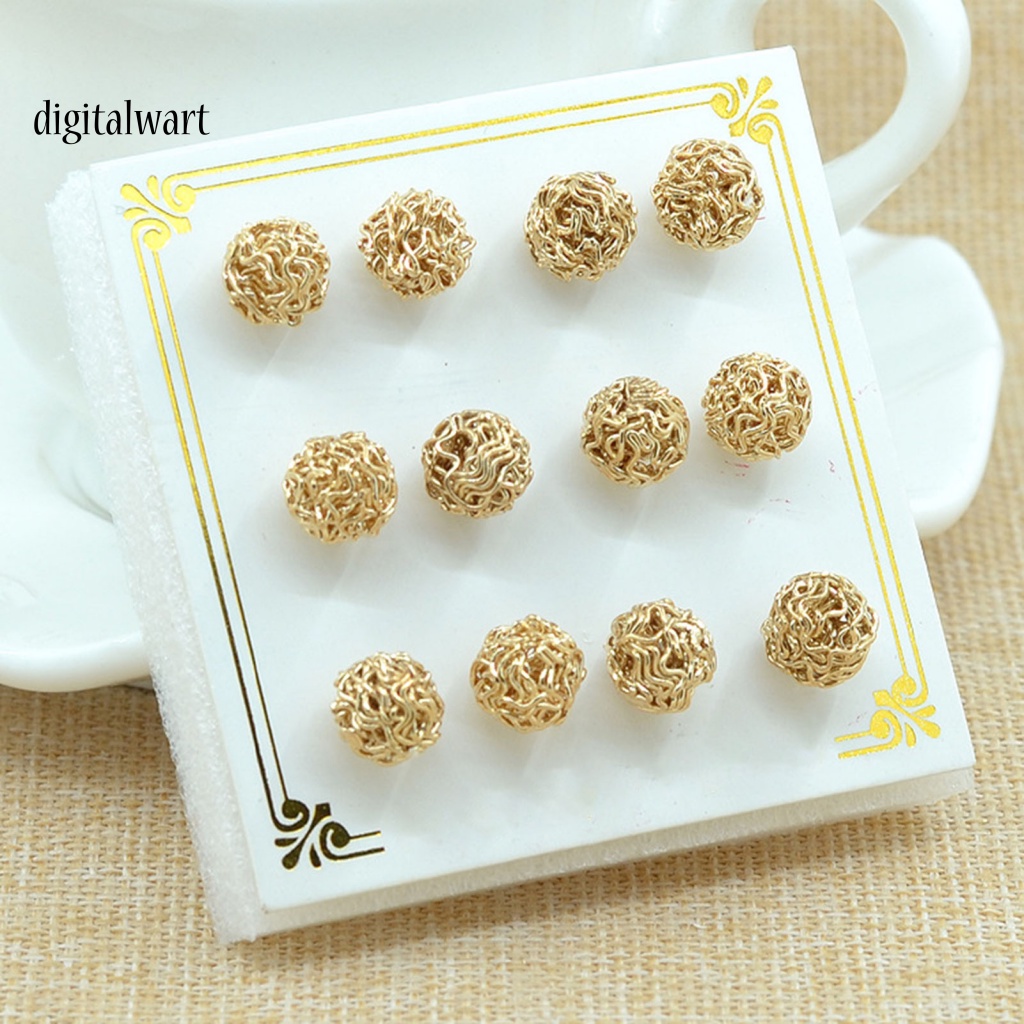 Kỹ Thuật Số| Set 6 Cặp Bông Tai Nhiều Kiểu Dáng Thoải Mái Cho Nữ