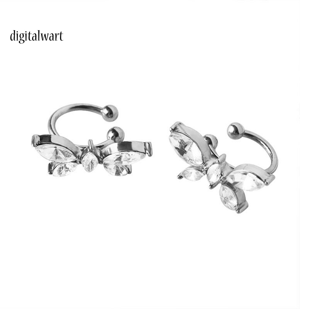 Kỹ Thuật Số| 1 Đôi Bông Tai Hình Bướm Đính Đá Zircon Phong Cách Nhật Bản Dành Cho Nữ