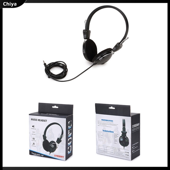 Tai Nghe Chụp Đầu Jack 3.5mm Có Thể Gập Lại Hifi Sy808 Cho Điện Thoại / Máy Tính Bảng