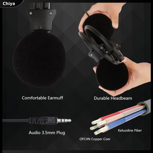 Tai Nghe Chụp Đầu Jack 3.5mm Có Thể Gập Lại Hifi Sy808 Cho Điện Thoại / Máy Tính Bảng