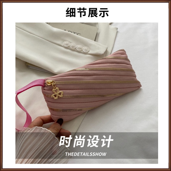 Ví Cầm Tay Đựng Điện Thoại Dáng Dài Sức Chứa Lớn Màu Trơn Có Khóa Kéo Cho Nữ