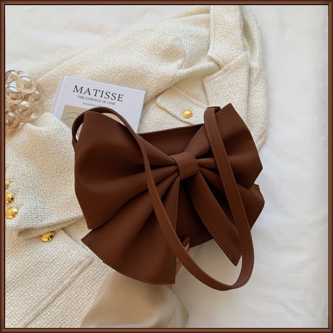 Túi Đeo Chéo Vai Bằng Da Nhân Tạo Màu Trơn Thời Trang Sành Điệu Cho Nữ