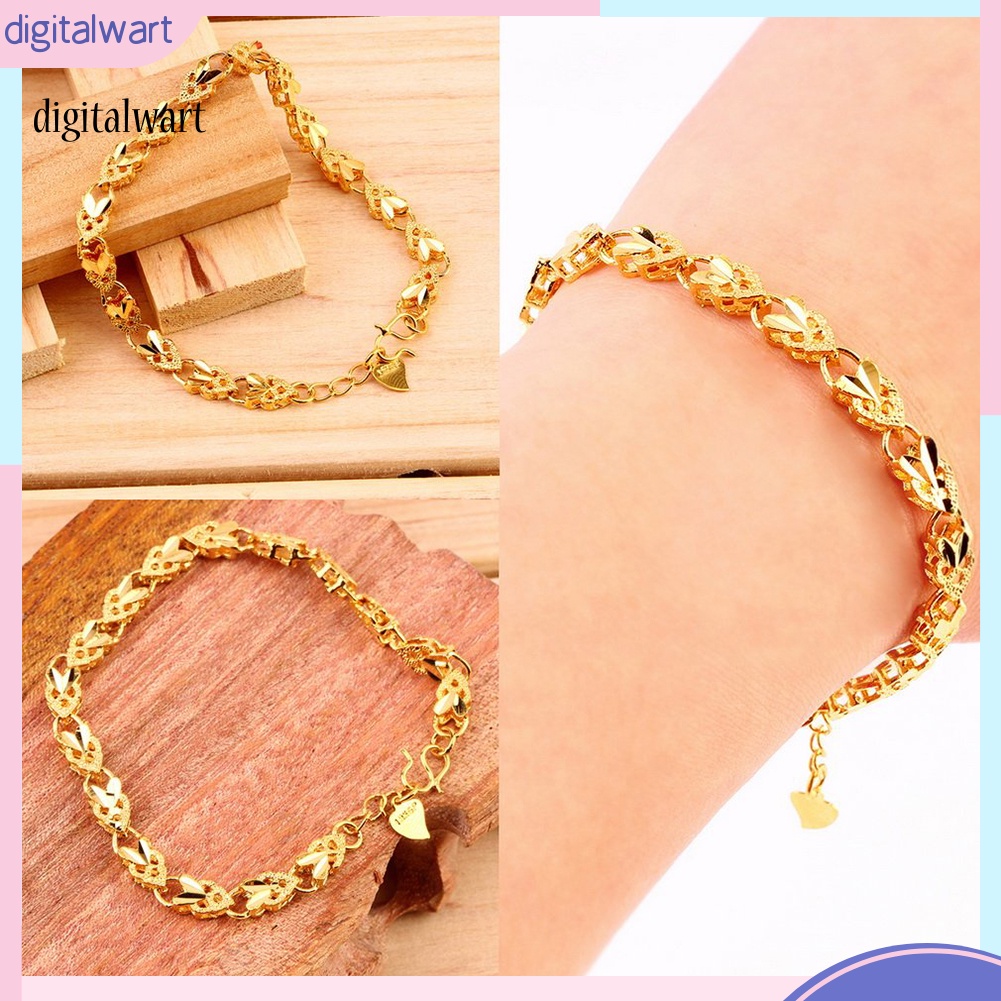 Kỹ Thuật Số| Vòng Tay HợP Kim ĐíNh Đá HìNh Tim Xinh XắN