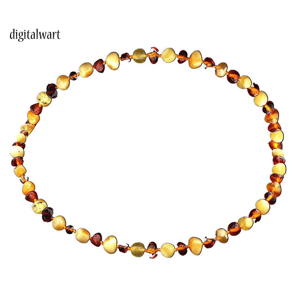 Kỹ Thuật Số| Vòng cổ Chuỗi Hạt Hổ Phách Tự Nhiên Phong Cách Retro