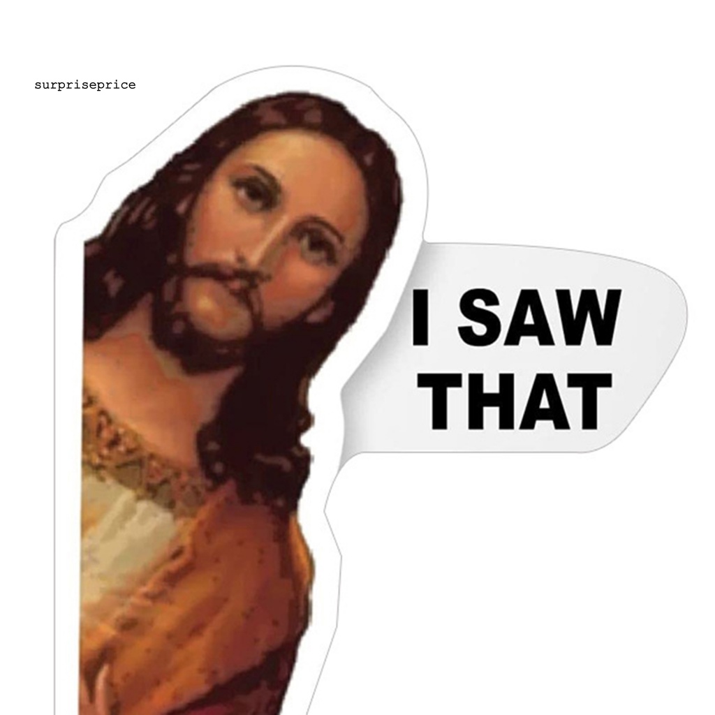 Set 10 Sticker Nhựa PVC Hình Chúa Jesus Trang Trí Máy Tính