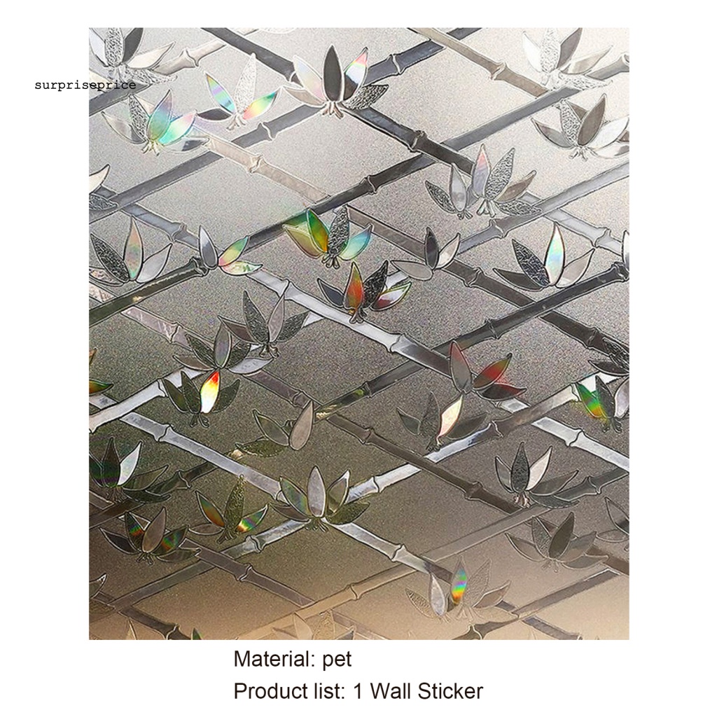 1 Tấm Sticker Dán Tường Họa Tiết Lá Cây 3D Chống Trầy Xước Tiện Dụng