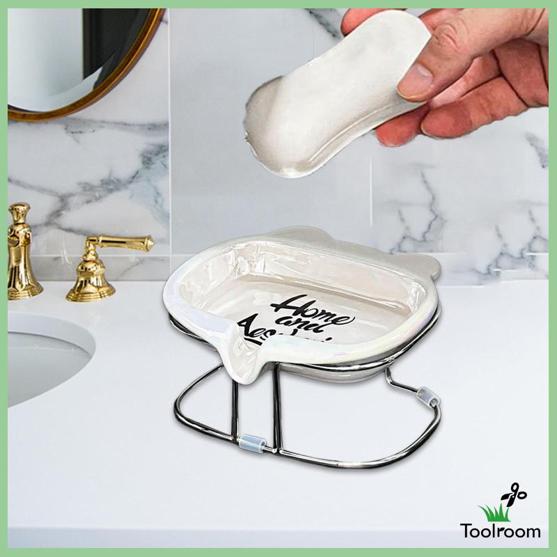 Khay Đựng Xà Phòng Có Rãnh Thoát Nước Kiểu Dáng Sang Trọng Tiện Dụng Cho Gia Đình