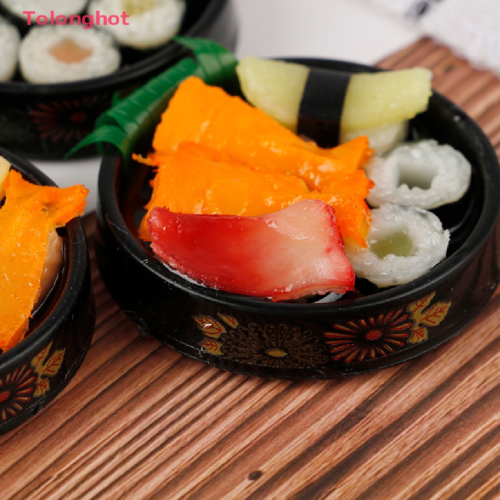 1 Mô Hình Cơm Cuộn Sushi Tỉ Lệ 1 / 6 Trang Trí Nhà Búp Bê