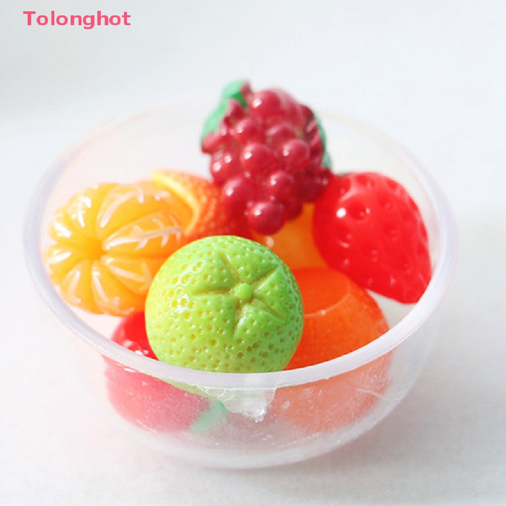 Set 8 Mô Hình Trái Cây Trong Suốt Trang Trí Nhà Búp Bê Tỉ Lệ 1: 12