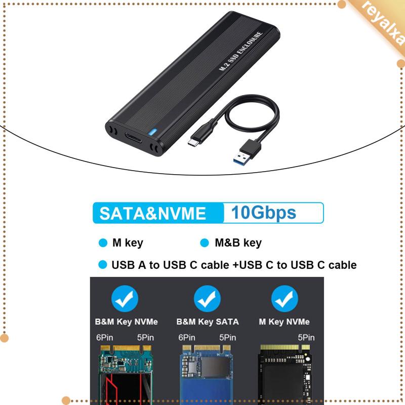 Hộp Đựng Ổ Cứng Ngoài M.2 USB C 10 Gbps Bằng Hợp Kim Nhôm