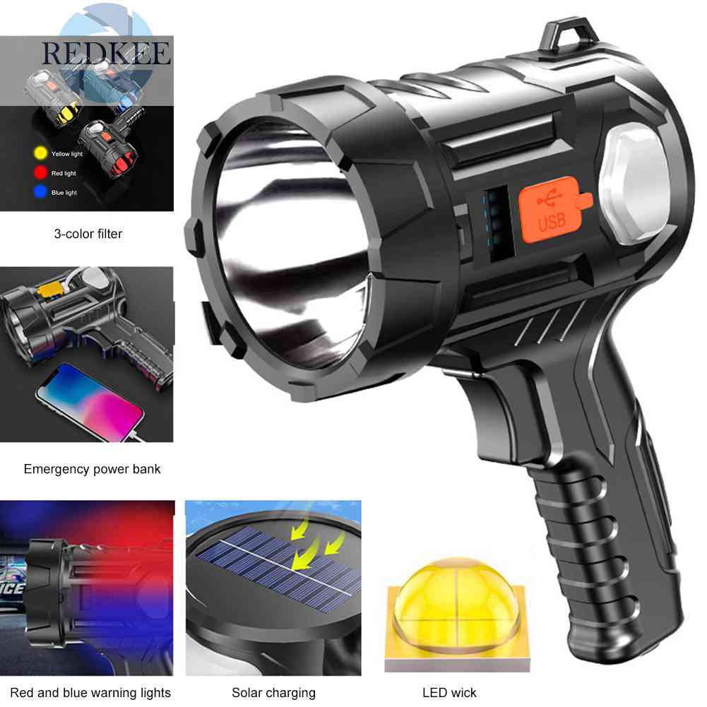 Đèn Pin LED 350lm 6 Chế Độ Sáng, Chống Thấm Nước, Sạc USB Loại C