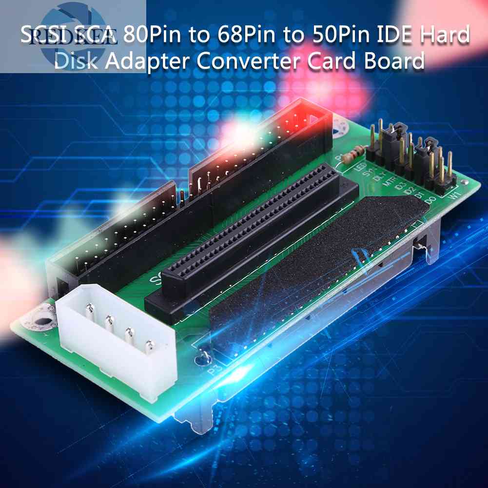 Bảng Mạch Chuyển Đổi Ổ Cứng SCSI SCA 80Pin Sang 68Pin Sang IDE 50Pin