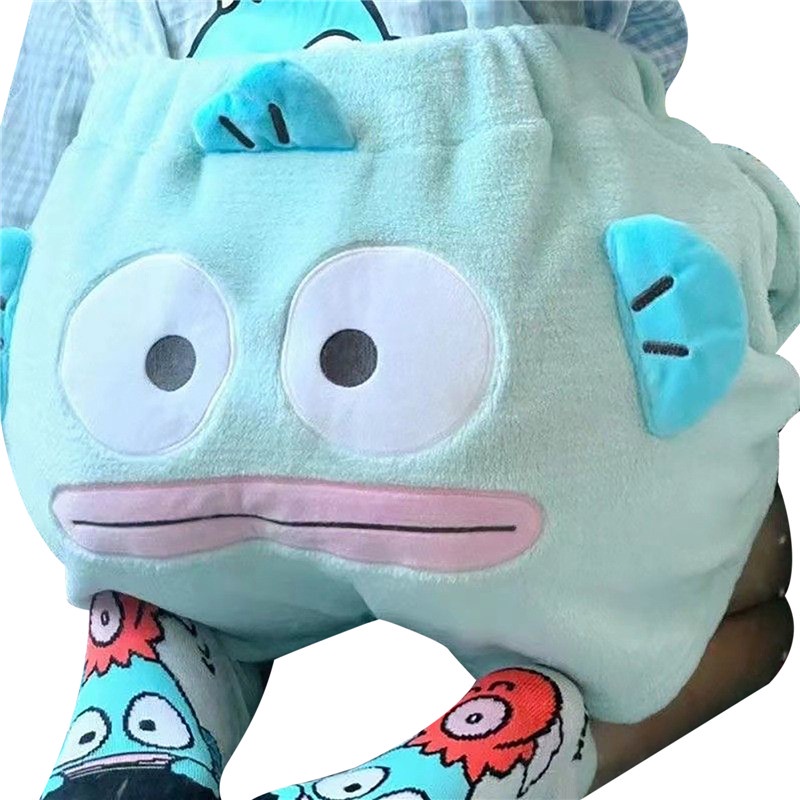 Quần Short Dáng Rộng Thêu Hình Cá Xấu Xí Dễ Thương Thời Trang 2023 Cho Nữ