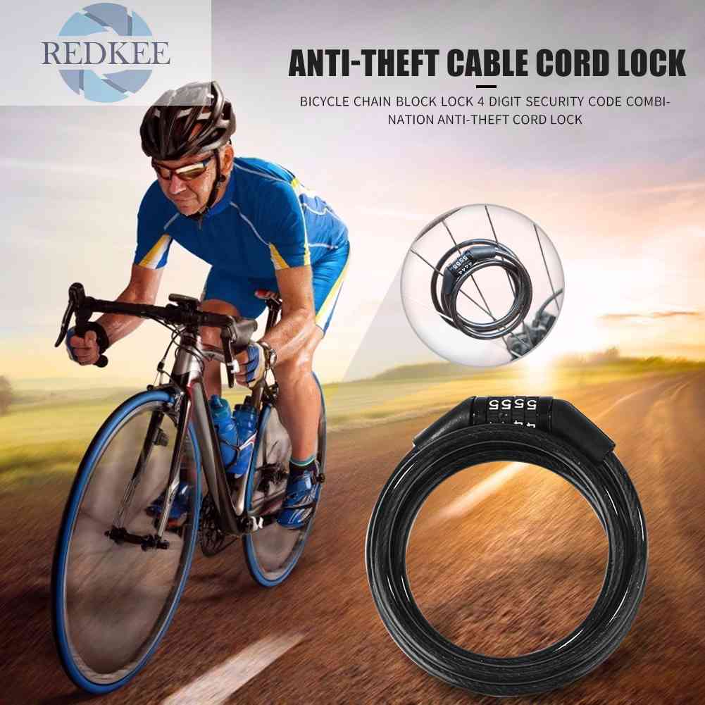 Khóa Xích Xe Đạp 110cm Mật Mã 4 Số Chống Trộm