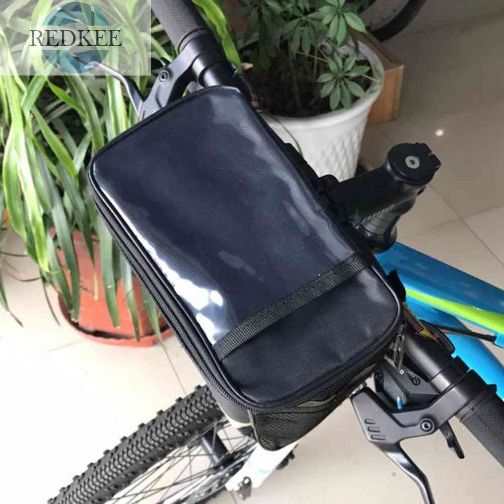 Túi Đựng Đồ Gắn Tay Lái Xe Đạp Với Dải Phản Quang Tiện Dụng