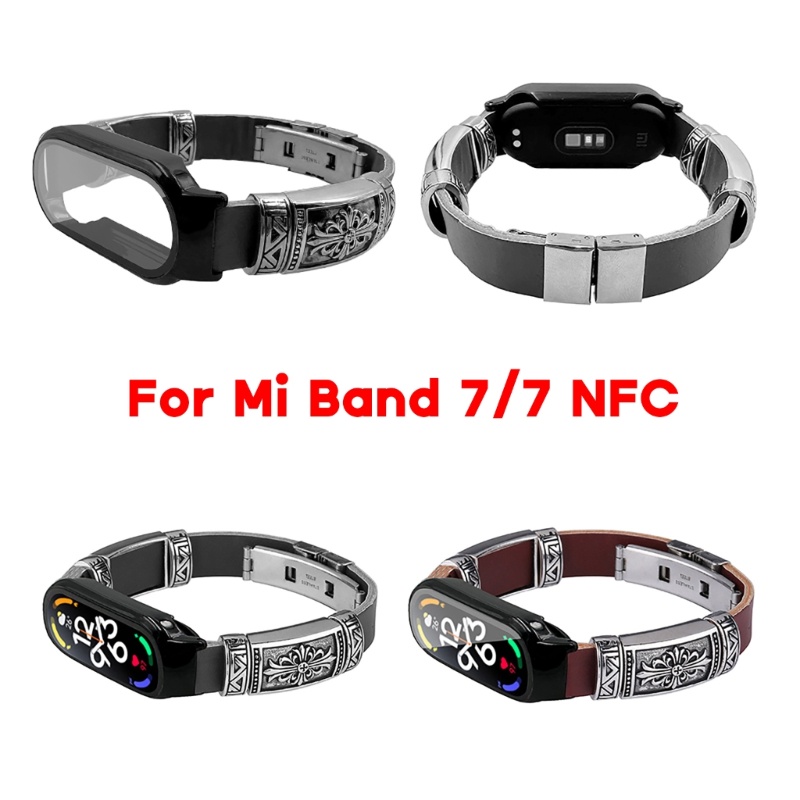 Set Dây Đeo Cổ Tay 7 / 7 NFC + Vỏ Thay Thế Chống Nước Chống Mồ Hôi Cho Đồng Hồ Thể Thao Mi-Band 7