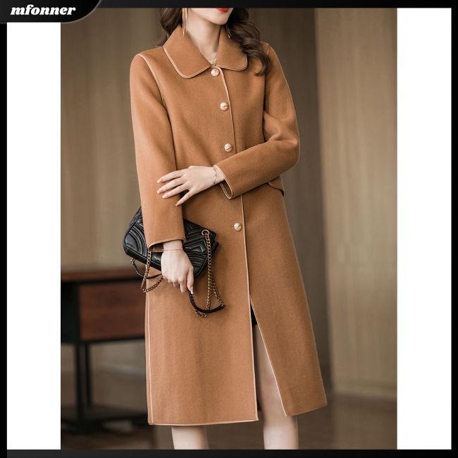 Áo Khoác Nữ Dáng Rộng Màu Trơn Cài Khuy Đơn Giản Thời Trang