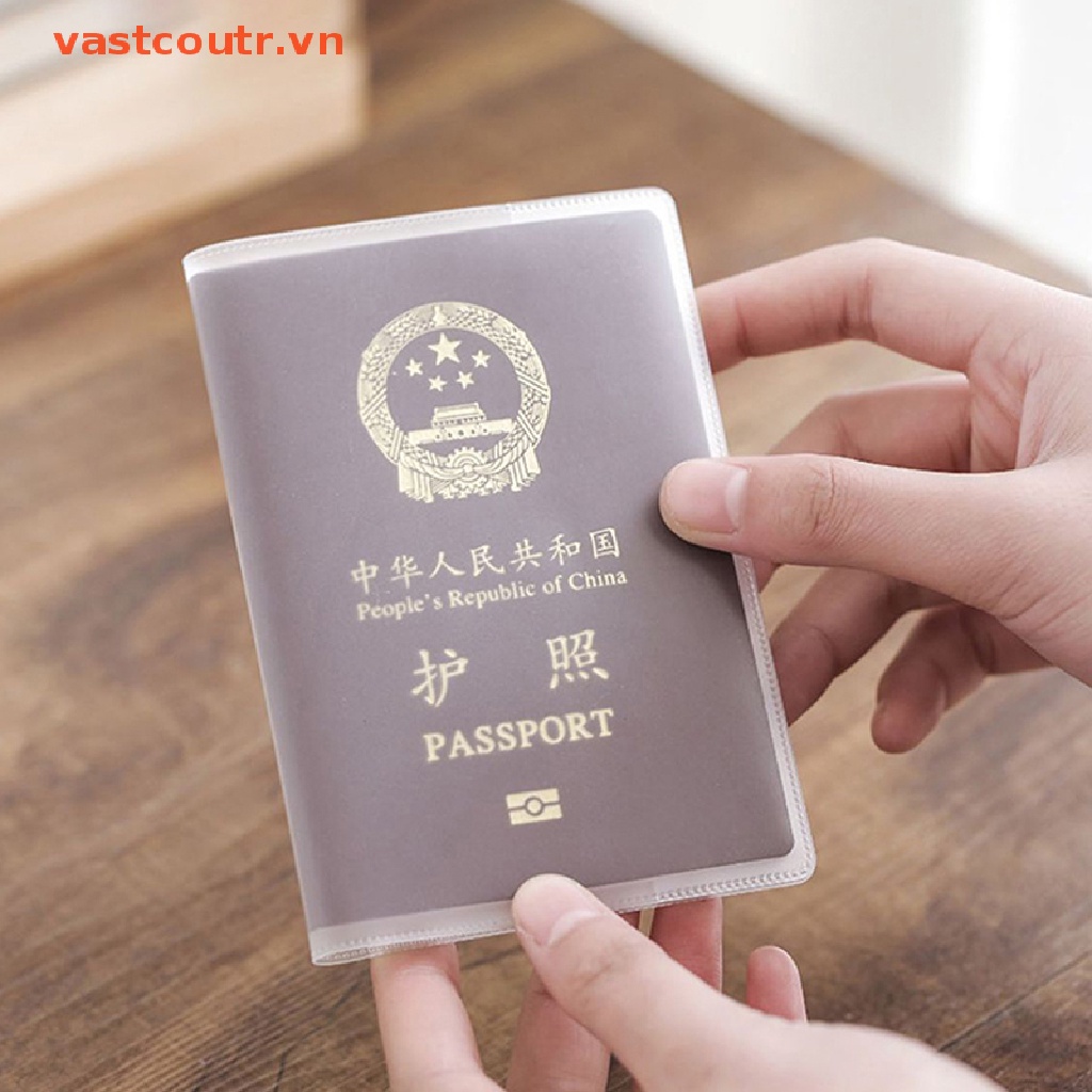 Túi Đựng Hộ Chiếu Bằng PVC Trong Suốt Chống Nước Có Ngăn Đựng Thẻ ID Cho Nam Nữ